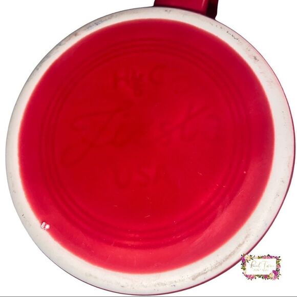 Fiesta Fiestaware Coffee Mug Scarlet Red HLC USA D Handle - Picture 12 of 13